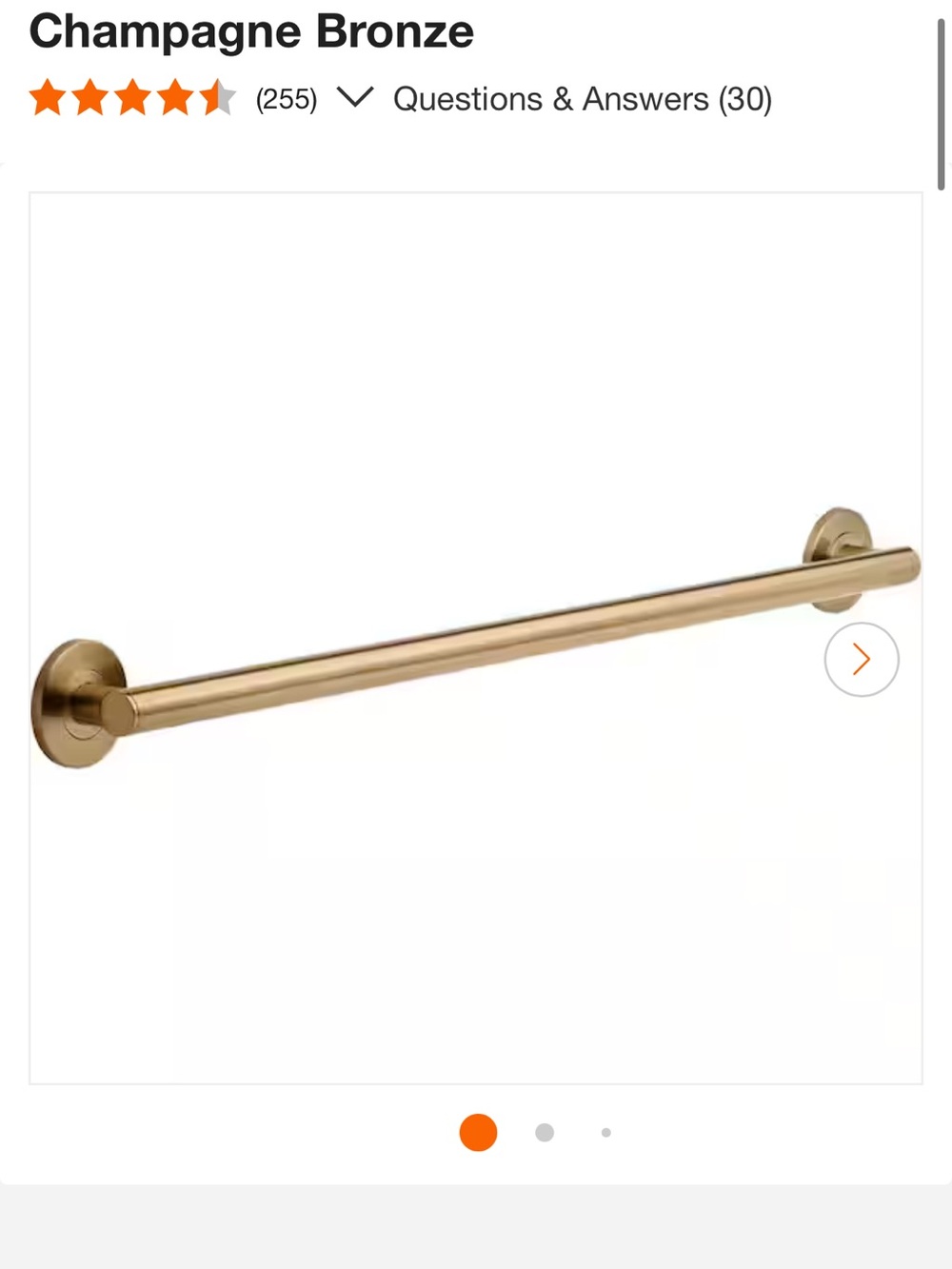 Delta Champagne Bronze Wall-Mount Towel Bar